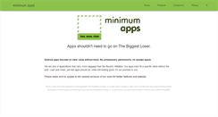 Desktop Screenshot of minimumapps.com